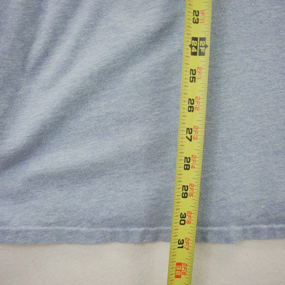 Polo Ralph Lauren Mens XXL Blue Heathered Long Sleeve Crewneck T-Shirt Pony Logo
